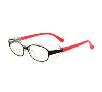FGAQLUK Gafas Antipolen For Niños, Gafas Antiluz Azul, Gafas Envolventes con Montura Sellada, Antivaho Y Antiaerosol, Adecuadas For Gafas De Seguridad For Niños (Color : Rojo)