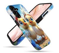 FGDRFGRW Funda diseñada para Samsung Galaxy A15 5G, funda de TPU + PC de 2 capas, funda protectora a prueba de golpes, patito de dibujos animados
