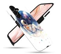 FGDRFGRW Funda diseñada para Samsung Galaxy A16 5G, funda de TPU + PC de 2 capas, funda protectora a prueba de golpes, astronauta Space Planet