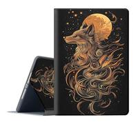 FGDRFGRW Funda para iPad Pro de 13 pulgadas 2025/2024 (8ª/7ª generación, M5/M4), soporte ajustable, función de encendido y apagado automático, cubierta de protección de cuerpo completo - Fox Moon