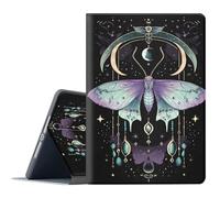 FGDRFGRW Funda para iPad Pro de 13 pulgadas 2025/2024 (8ª/7ª generación, M5/M4), soporte ajustable, función de encendido y apagado automático, cubierta de protección de cuerpo completo - Moth Moon