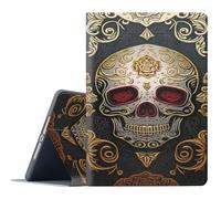 FGDRFGRW Funda para iPad Pro de 13 pulgadas M4 (iPad de 7ª generación 2024), función de encendido y apagado automático, función de protección de cuerpo completo, calavera dorada