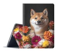 FGDRFGRW Funda para Samsung Galaxy Tab S10 Lite/S10 FE/S9 FE/S9 de 10.9/11 pulgadas (2025/2023), función de encendido y apagado automático, cubierta de protección de cuerpo completo - Flor Shiba Inu