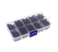 FGDTREE 1380 cuentas de costura de 3 mm/4 mm/5 mm/6 mm/8 mm para muñecas de marionetas de ojos negros