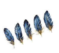 FGDTREE 5 adhesivos decorativos con plumas de lámina dorada para diario, álbum de fotos, funda de teléfono, álbumes de recortes, álbumes de recortes