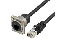 FGDTREE Acoplador de red Cat6 RJ45 de alta velocidad, diseño D, conectores RJ45 con ABS y construcción de metal para una red de conexión segura