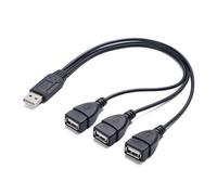 FGDTREE Cable adaptador USB 2.0 macho a triple hembra con transferencia de datos para una integración perfecta de periféricos y accesorios, adaptador divisor USB