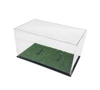 FGDTREE Caja de soporte de baloncesto de sóftbol para organización y exhibición, vitrina de fútbol, caja de exhibición transparente de acrílico con soporte, soporte de fútbol, funda transparente para