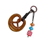FGDTREE Cartera creativa de chocolate con pretzel para pan, bolsa de adorno, bolso, mochila, decoración para uso diario y regalos únicos, elegante adorno de bagel, Agua alcalina, One Size