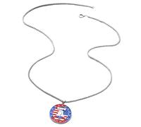 FGDTREE Collar conmemorativo del 250 aniversario con diseños detallados de campanas de liberalización hecho a mano de aleación elegante collar de aleación, One Size, como se describe, como se describe