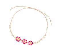 FGDTREE Collar tropical hecho a mano con flores de arcilla suave, joyería de diseños portátiles, accesorio para salidas diarias y festivales, collar de flores de arcilla suave, One Size, como se
