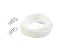FGDTREE Cordones elásticos ajustables con cierre de cristal decorativo, diseño de instalación rápida, cordones elásticos para zapatos deportivos, White, 110