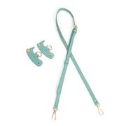 FGDTREE Correa de repuesto de piel sintética ajustable para bolso de mano, correa de repuesto ajustable de piel sintética, correa de hombro ajustable, azul (lake blue), gold buckle