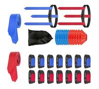FGDTREE Juego de 10 banderas de cintura para deportes de equipo con 30 marcadores desmontables y 6 conos, cinturón ajustable para niños y adultos, juego de bandera de fútbol americano de liberación