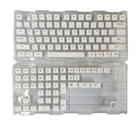 FGDTREE Juego de 120 teclas de repuesto para teclado mecánico, minimalista, blanco, inglés, japonés, coreano, ruso, teclado mecánico