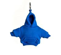 FGDTREE Llavero con capucha en miniatura de moda, bola de alivio del estrés, anillos de aleación de tela suave para mochila, llaves, llavero pequeño con capucha, azul, Talla única