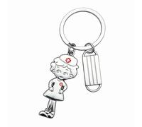 FGDTREE Llavero único con temática de hospital, para el día de la enfermera, para eventos de agradecimiento y reconocimiento del personal médico, llavero de enfermería, a, Talla única