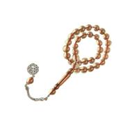 FGDTREE Oración ergonómica Tasbih 33 cuentas, diseño acrílico ligero para rituales espirituales, regalos pensados y rosario de uso devocional diario, marrón oscuro, Talla única