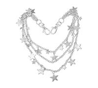 FGDTREE Pantalones góticos tipo cartera con cadena y cinturón de rock, pantalones de estrella multicapa para mujeres y niñas, pantalones punk para baile callejero, cadenas de bolsillo para hombre