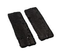 FGDTREE Paquete de 2 fundas de brazo de lentejuelas de alta elasticidad para amantes de fiestas y artistas, festivales, celebraciones, Negro, Talla única