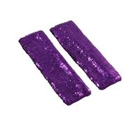 FGDTREE Paquete de 2 fundas de brazo de lentejuelas de alta elasticidad para amantes de fiestas y artistas, festivales, celebraciones, Morado (, Talla única