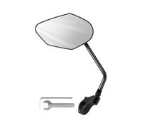 FGDTREE Reflector de manillar giratorio ajustable de vidrio para bicicletas, diseño transparente, accesorio para manillar de bicicleta, vidrio