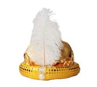FGDTREE Sombrero de plumas árabes novedoso para Navidad, Halloween, cosplay, adultos, carnaval, fiesta, festival, gorra, carnaval, fiesta, tela, sombreros para mujeres, sombreros para adultos