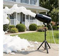 FgdVrelnor Máquina de Espuma 1000W,con Trípode Ajustable 1-1,5 m, Cañón de Espuma 3.1 m Alcance, Cobertura 30㎡, para Niños Jardín Piscina Fiestas Black