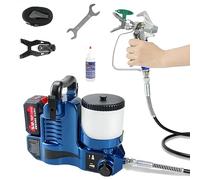 FgdVrelnor Pistola a Spruzzo Elettrica, Pistola a Spruzzo Professionale, 6 Velocità, Serbatoio Da 1,2 l, con Prolunga Da 30 Cm,Manguera De 180 Cm,per Mobili, Metallo, Recinzioni Da Giardino, ECC.