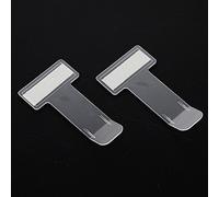 FGF-EU - 2 pinzas transparentes para parabrisas de coche, con almohadillas adhesivas