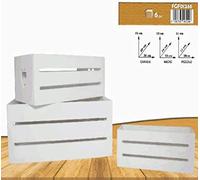 FGF IMPORT EXPORT Cajas de Madera Blanca de 3 Piezas 01246, Come DA Foto