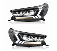 FGGHDR Delantero Montaje Faros 2x Conjunto De Faros Coche LED Señales Giro Dinámicas Lámpara Cabeza Plug And Play DRL Para Toyota Vigo Para Hilux 2016 2017 2018 2019 2020-Up(Xenon lights)