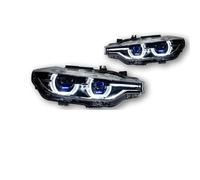 FGGHDR Delantero Montaje Faros Para F30 F31 F35 2012-2019 Modelo De Coche Faro Delantero LED Lámpara DRL Señal Angel Eye Proyector Lente(For LED,RHD)