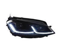 FGGHDR Delantero Montaje Faros Para VW Para Golf 7 MK7 2013 2014 2015 2016 Faros LED De Coche Diseño Lámpara Cabeza DRL Lente Señal Dinámica Automotrices(Black All LED)