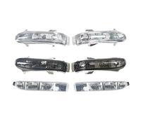 FGGHDR Faro antiniebla halógena Luces Intermitentes Espejo Lateral Puerta Delantera Coche Para Benz W220 W215 CL S S300 1999 2000 2001 2002 2003, 7 LED Anchas