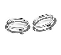 FGGHDR Faro Delantero Anillo Soporte Montaje Faros Delanteros LED Redondos 7 Pulgadas Para Jeep Para Wrangler JK Para Land Para Rover Para Defender(7 chrome 2piece)