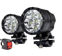 FGGHDR Faros Moto Focos LED Adicionales 6000K Lámpara Antiniebla 140W Faros Delanteros 6 Cuentas Para Motocicleta Para R1200GS Para ADV Para F800GS(2 pieces With switch)