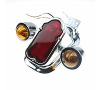 FGGHDR Faros Moto Señal Giro Luz Trasera Cromada Para FLSTN Para Deluxe Para Softail Para FLSTSC Para Springer Custom