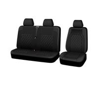 FGHDSSA Funda Asiento Coche Funda Asiento Coche 2+1 Material PU Interior Coche Moda(Negro)