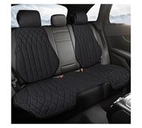 FGHDSSA Funda Asiento Coche Funda Universal para Asiento Coche Transpirable Lino Antideslizante Compatible con El Interior del Coche.(Rear Seat-Black 1pcs)