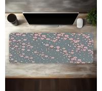 fghgbf Alfombrilla Ratón XXL Gotas de Agua de Flores Rosas Grande Gaming Mouse Pad 800x400x3mm,Lavable,con Base de Goma Antideslizante Alfombrilla Escritorio para Oficina,Estudio,Juegos