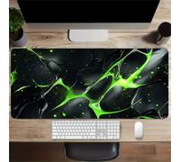 fghgbf Alfombrilla Ratón XXL Resumen en Negro y Verde Grande Gaming Mouse Pad 1000x500x3mm,Lavable,con Base de Goma Antideslizante Alfombrilla Escritorio para Oficina,Estudio,Juegos