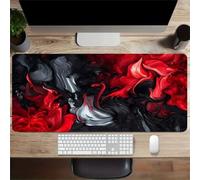 fghgbf Alfombrilla Ratón XXL Resumen Rojo y Negro Grande Gaming Mouse Pad 1200x600x2mm,Lavable,con Base de Goma Antideslizante Alfombrilla Escritorio para Oficina,Estudio,Juegos