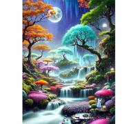 fghgbf Pintar por Numeros,Paisaje natural Pintar por Números para Adultos,DIY Pigmento Acrílico Kit de Pintura por Números Sobre Lienzo,con Pinceles para Hogar Decor Regalo con marco,60x75cm
