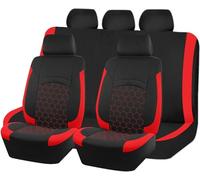 FGHGX 9 pcs Fundas Asientos Coche para Dodge Ram 3500, Protector Asiento Coche 5 plazas Completo Lavables Cubre Protector Asiento Coche,Red