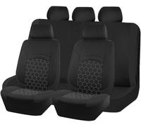 FGHGX 9 pcs Fundas Asientos Coche para Ford F-350 / F-350 King Ranch/F-350 Super Duty, Protector Asiento Coche 5 plazas Completo Lavables Cubre Protector Asiento Coche,Black