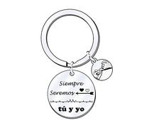 FGHJK 2 Piezas Llaveros San Valentín (Te quiero) - Siempre Te Amaré - Regalos Originales y Divertidos de Aniversario para Novios, Enamorados, Pareja (2)