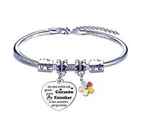 FGHJK Pulsera Maestro Profesora Graduación Regalos Cumpleaños Regalo del Día del Maestro Gracias