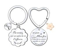 FGHJK Regalo Maestro Llavero Grabado para Profesora - Graduación, Cumpleaños, Día del Maestro y Acción de Gracias