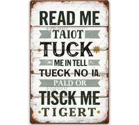 FGHRR Cartel de metal con texto en inglés "Read Me A Story Tuck Me in Tight Tell Me You Love Me and Kiss Me Goodnight" para pared de metal oxidado de aspecto retro, póster de regalo, cafeterías, bares